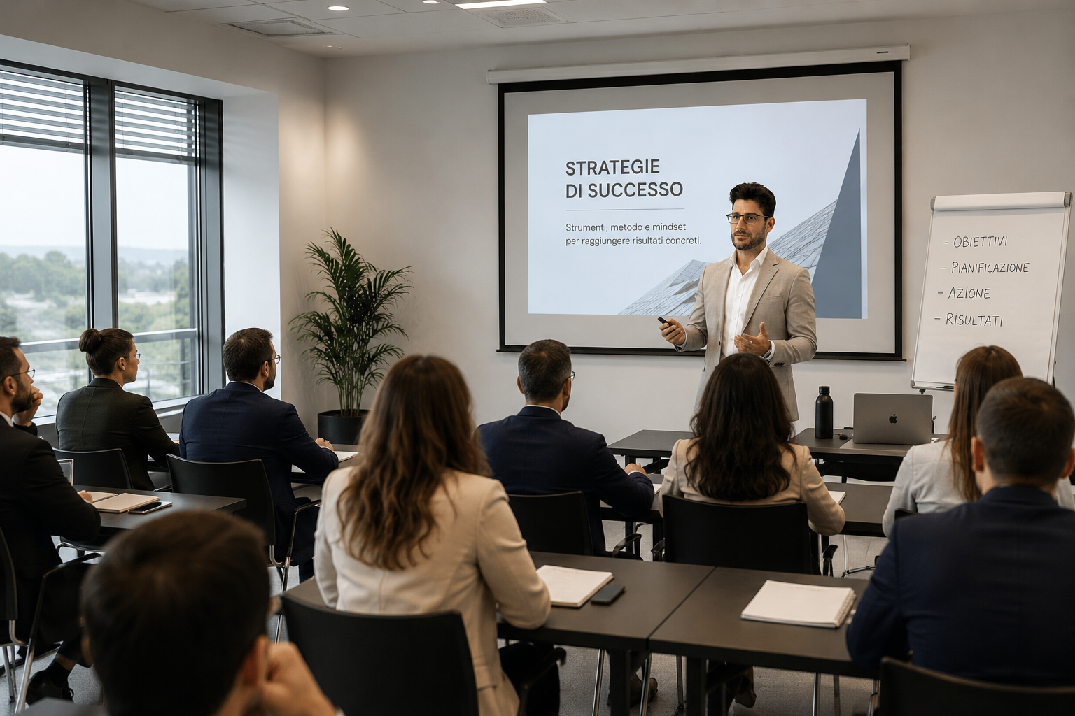 Luca Sattin durante una sessione di formazione sulla sicurezza sul lavoro